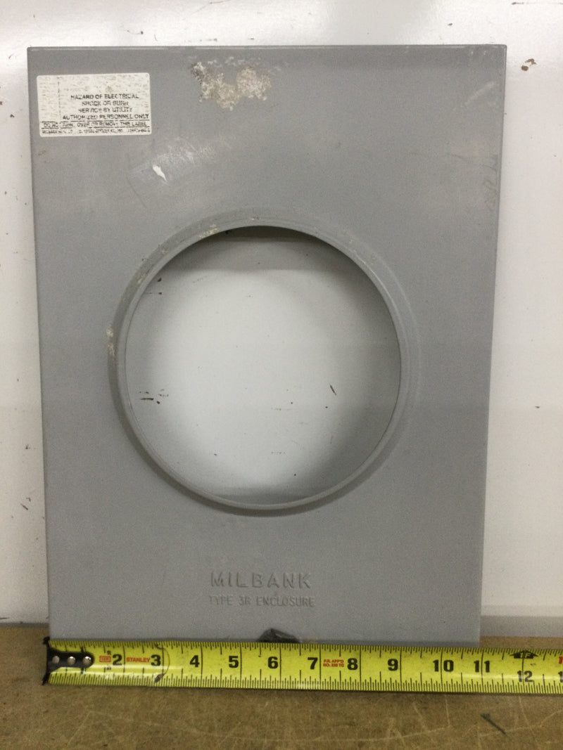 Milbank Type 3R Enclosure Cover, Meter Cover Only 15.5" X 11"
