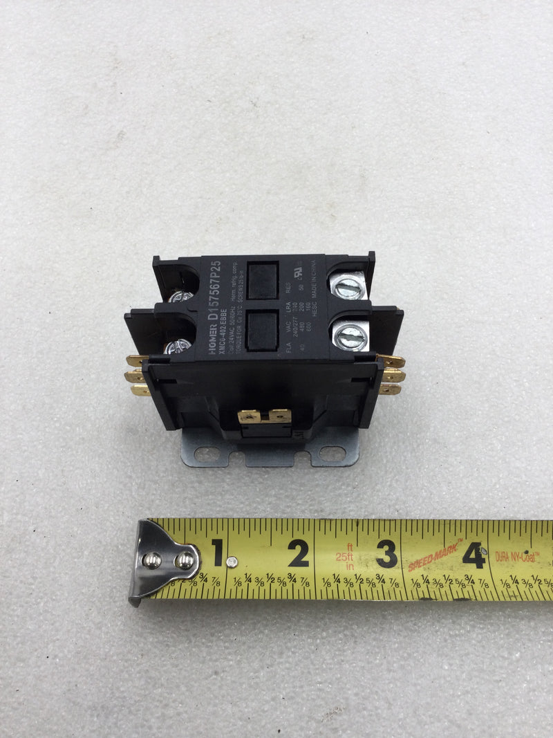 Homer XMCO-402-EBBE 40 Amp 2 Pole 240/277 VAC Contactor with 24 VAC Coil