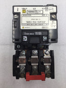 Square D 8536SCG3S 3 Pole 200-575 VAC 7.5-10 HP Motor Starter w/120 VAC Coil