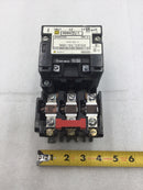 Square D 8536SCG3S 3 Pole 200-575 VAC 7.5-10 HP Motor Starter w/120 VAC Coil