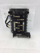 GE General Electric 6 Space/24 Circuit Split Bus Main Load Center Guts Only 8" X 9"