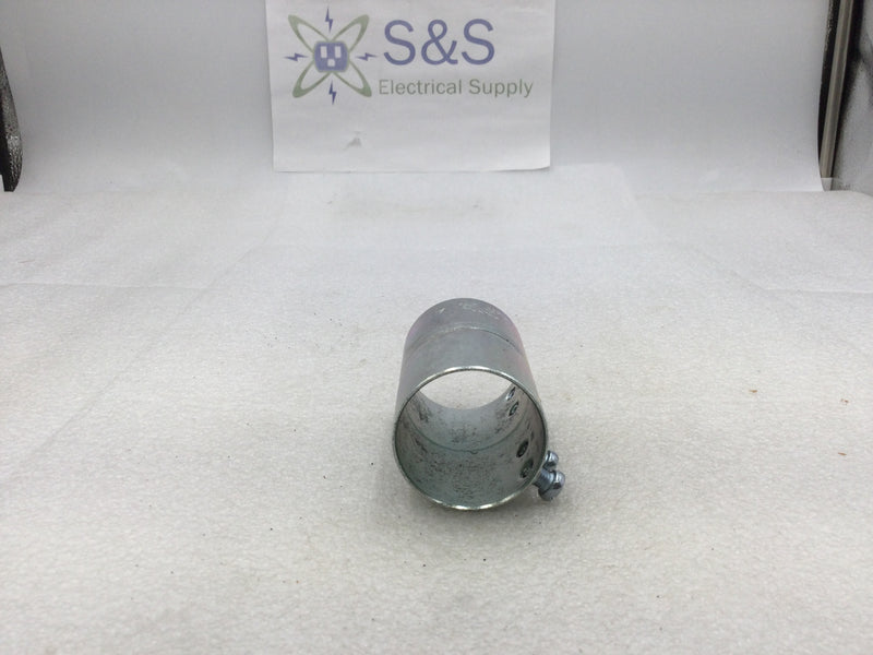 Steel City TK125A 1 1/2" EMT Set Screw Conduit Coupling Zinc Plated Steel/Concrete Tight (Box of 25)