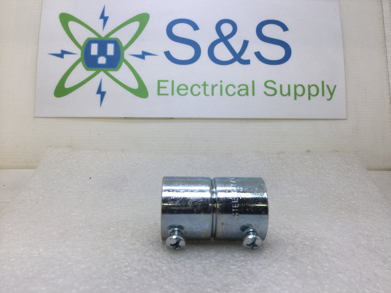 Steel City TK123A 1" EMT Set Screw Conduit Coupling Zinc Plated Steel/Concrete Tight (Box of 25)