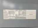 Eaton CH42N225R 225 Amp 42 Space 120/240V CH Load Center 38" X 14 1/2"