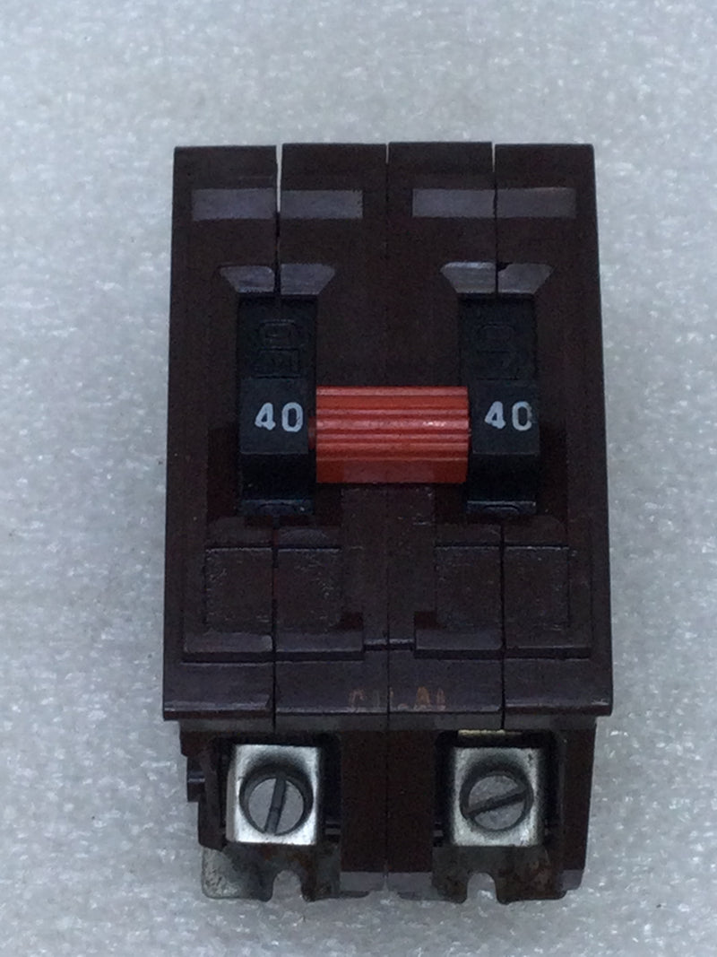 Wadsworth A240 2 Pole 40A 120/240VAC Type A Circuit Breaker