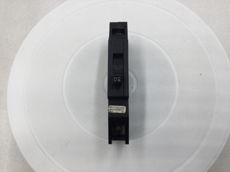 Zinsco, Challenger, GTE/Sylvania QB30 1 Pole 30 Amp 120VAC Type QB Bolt On Circuit Breaker QB130