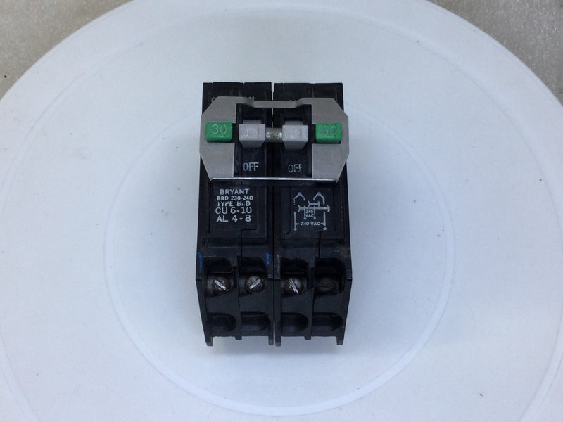 Bryant BRD230-240 30/40 Amp 4 Pole 120/240V Type BRD Circuit Breaker
