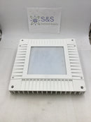 Hubbell  Hubbell CLED-LW-7-UNV-S-5-WH low-profile LED canopy light for outdoor use.