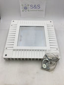 Hubbell  Hubbell CLED-LL-7-UNV-S-5-WH low-profile LED canopy light for outdoor use.