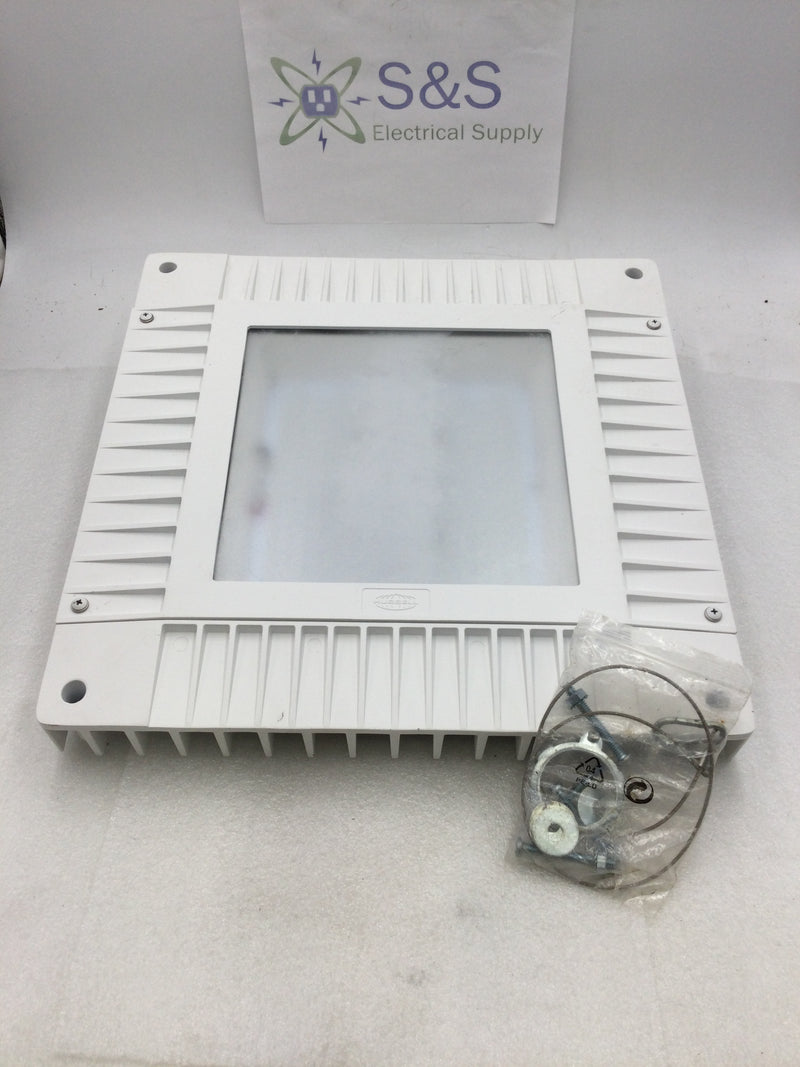 Hubbell  Hubbell CLED-LL-7-UNV-S-5-WH low-profile LED canopy light for outdoor use.