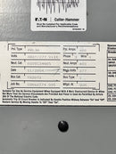 Cutler Hammer Panel Board PRL3A 400 Amp Cover/ Dead Front Only 14"x 64.5"