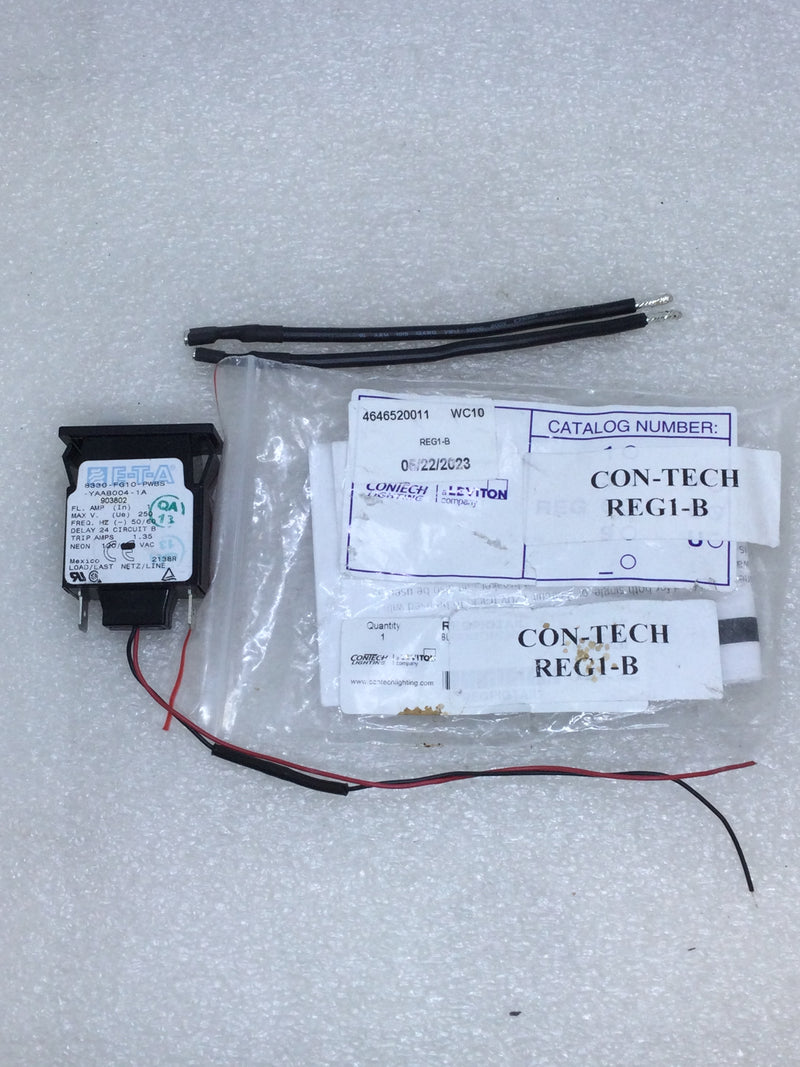 Contech REG1-B Regulator Illuminated Circuit Breaker/Power Limit Switch