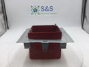 Orbit Industries FA-UMAB Fire Alarm 4" Square 3 1/2" Deep Adjustable Box in Red