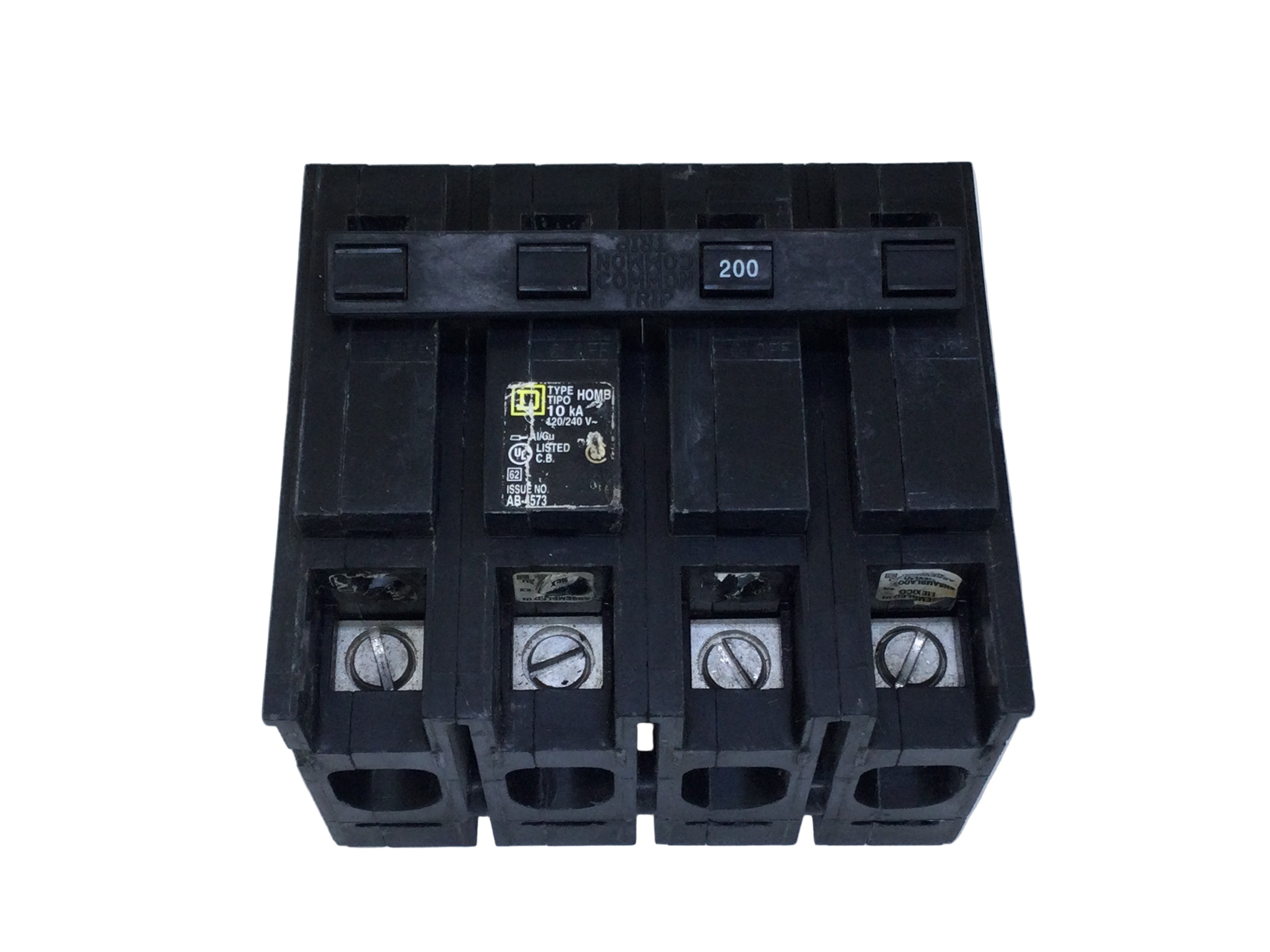 Square D HOM2200 200 Amp 4 Pole 120/240V HOMB Main Circuit Breaker