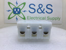 Eaton Bussman NC3-WH 175 Amp 3 Pole 600V C-Rail Feedthrough Terminal Block