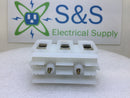 Eaton Bussman NC3-WH 175 Amp 3 Pole 600V C-Rail Feedthrough Terminal Block