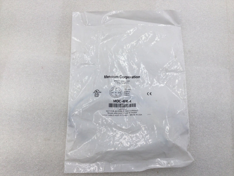 Mencom MDC-4FR-4 4 Amp 22 AWG 4 Pole/Wire Electrical Wire Cable