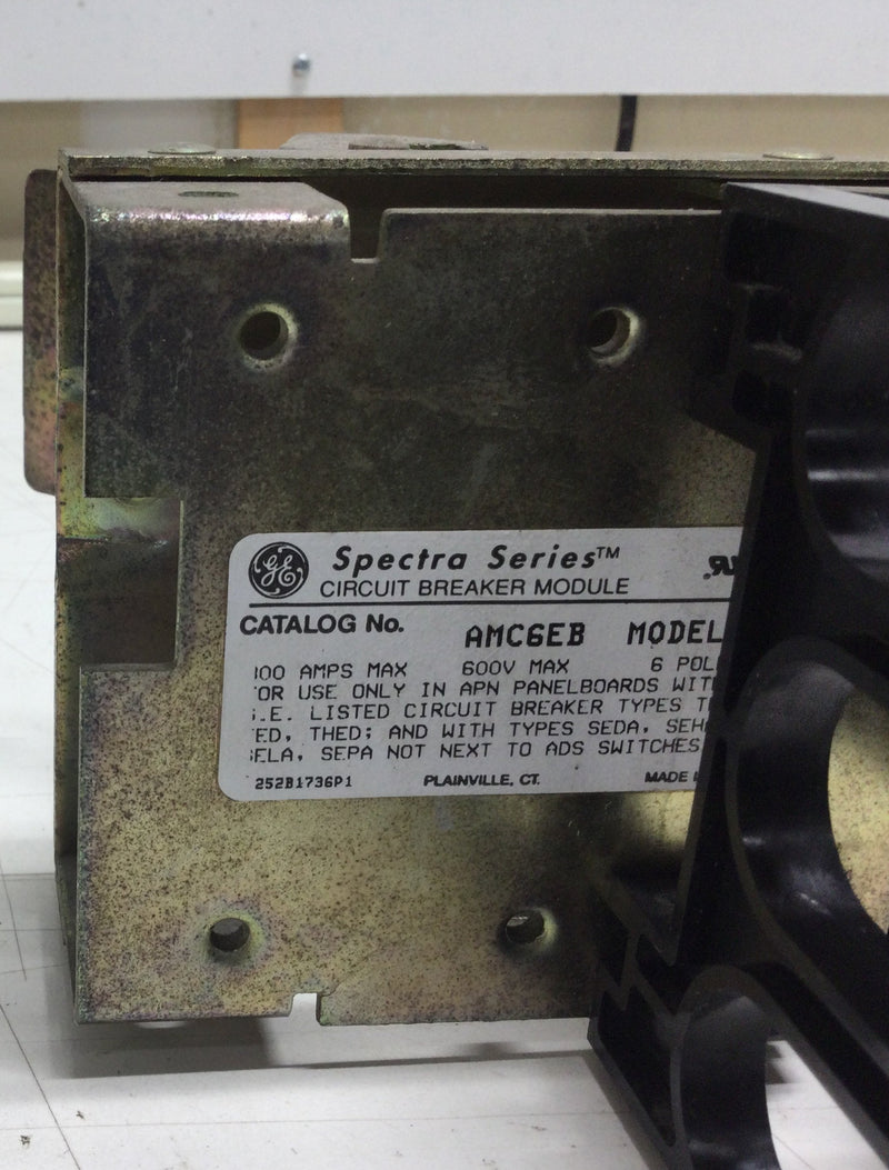 GE General Electric AMC6EB Spectra Series Circuit Breaker Module Use With TED,TEB,THED,SEDA,SEHA, SELA, & SEPA Breakers