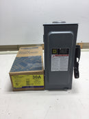 Square D H321NRB 30 Amp 240V Fusible Safety Switch Enclosure 14 1/2" x 7 1/2"