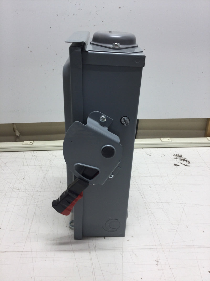 Square D H321NRB 30 Amp 240V Fusible Safety Switch Enclosure 14 1/2" x 7 1/2"