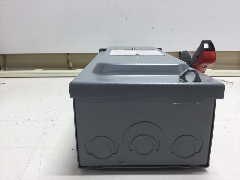 Square D H321NRB 30 Amp 240V Fusible Safety Switch Enclosure 14 1/2" x 7 1/2"