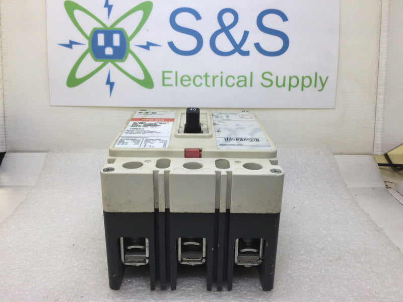 Eaton Cutler Hammer HFD3040L 40 Amp 3 Pole 600V Circuit Breaker