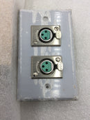 Switchcraft K3FS Dual XLR Audio Connector Wall Jack Plate