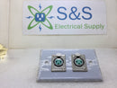 Switchcraft K3FS Dual XLR Audio Connector Wall Jack Plate