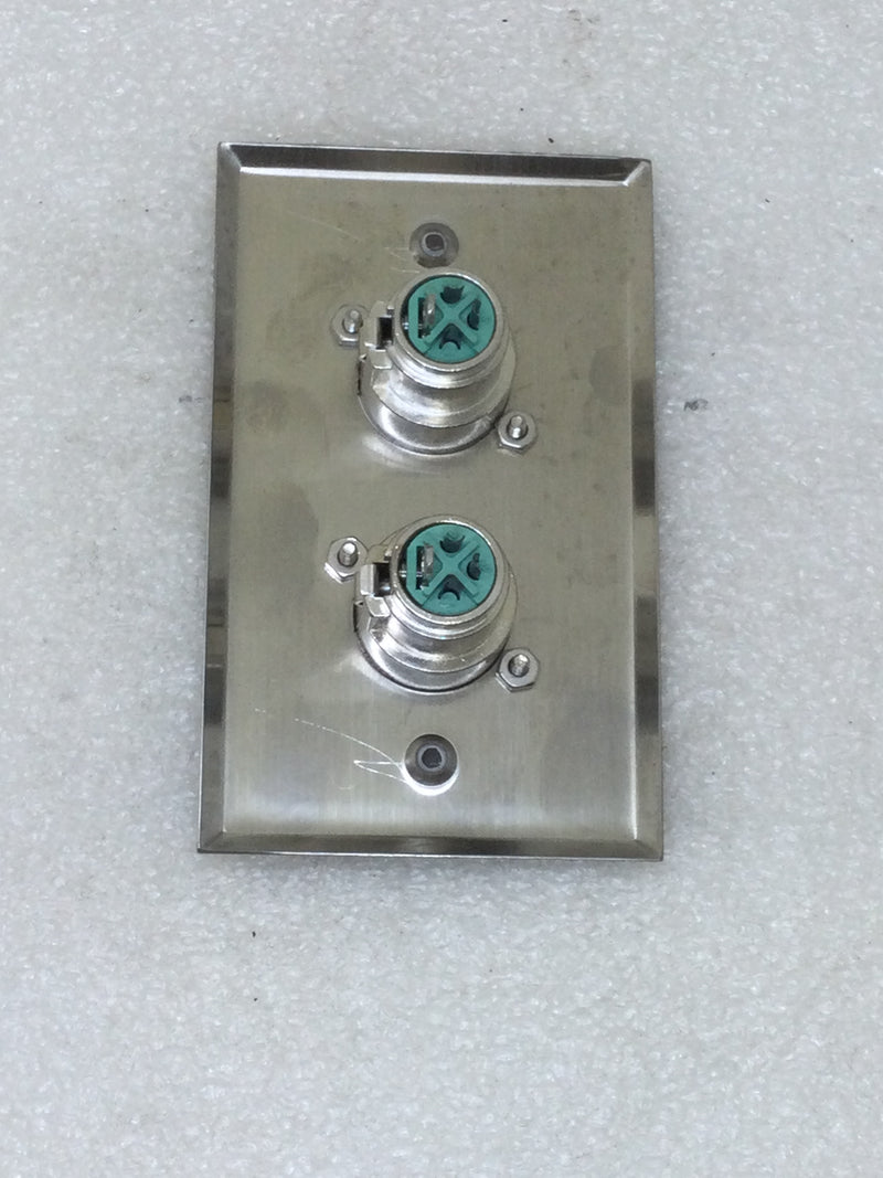 Switchcraft K3FS Dual XLR Audio Connector Wall Jack Plate