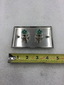 Switchcraft K3FS Dual XLR Audio Connector Wall Jack Plate