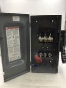 Square D H362 3 Pole 60A 600VAC Type Nema1 Enclosure Fusible Safety Switch