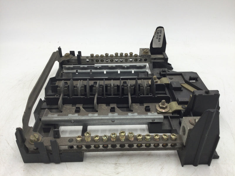 GE/General Electric TLM1212 125A 120/240VAC 6 Space 12 Circuit Type TLM Circuit Breaker Interior (Guts Only)