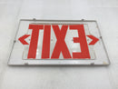 Astralite Exit Light Cover Only White w/Red Lettering 12.5" W X 8" T