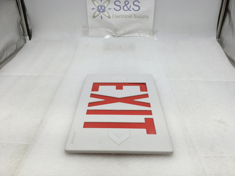 Astralite Exit Light Cover Only White w/Red Lettering 12.5" W X 8" T