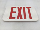Lot of 4 Mixed Brands Exit Light Cover Only White w/Red Lettering and Rounded Corners