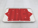 Lot of 4 Mixed Brands Exit Light Cover Only White w/Red Lettering and Rounded Corners