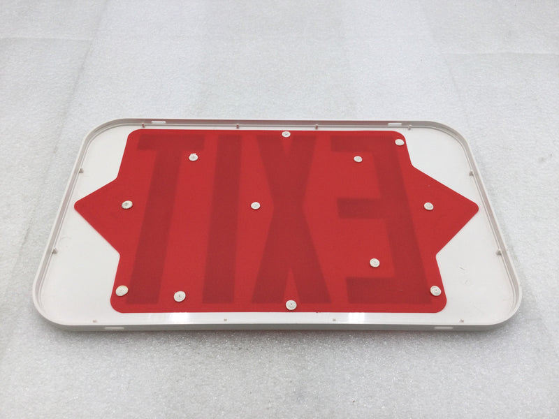 Lot of 4 Mixed Brands Exit Light Cover Only White w/Red Lettering and Rounded Corners