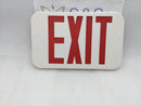Lot of 4 Mixed Brands Exit Light Cover Only White w/Red Lettering and Rounded Corners