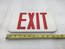 Lot of 4 Mixed Brands Exit Light Cover Only White w/Red Lettering and Rounded Corners