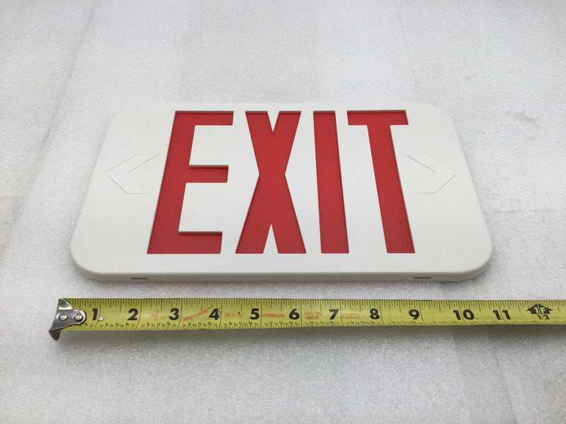 Lot of 4 Mixed Brands Exit Light Cover Only White w/Red Lettering and Rounded Corners