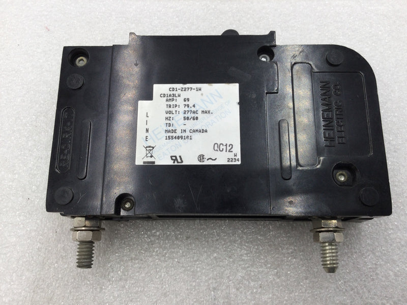 Heinemann CD1-Z277-1W 69 Amp Single Pole 277 VAC Circuit Breaker