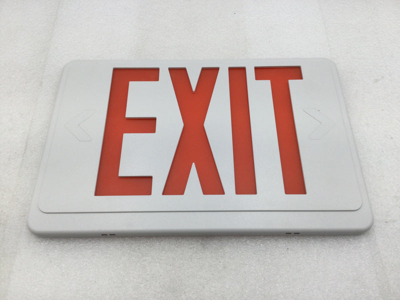 Lot of 3 Mixed Brands Exit Light Cover Only White w/Red Lettering 12" W X 8" T