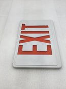 Lot of 3 Mixed Brands Exit Light Cover Only White w/Red Lettering 12" W X 8" T
