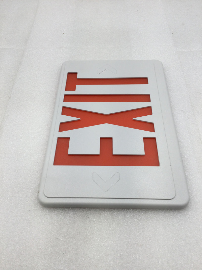 Lot of 3 Mixed Brands Exit Light Cover Only White w/Red Lettering 12" W X 8" T