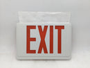 Lot of 3 Mixed Brands Exit Light Cover Only White w/Red Lettering 12" W X 8" T