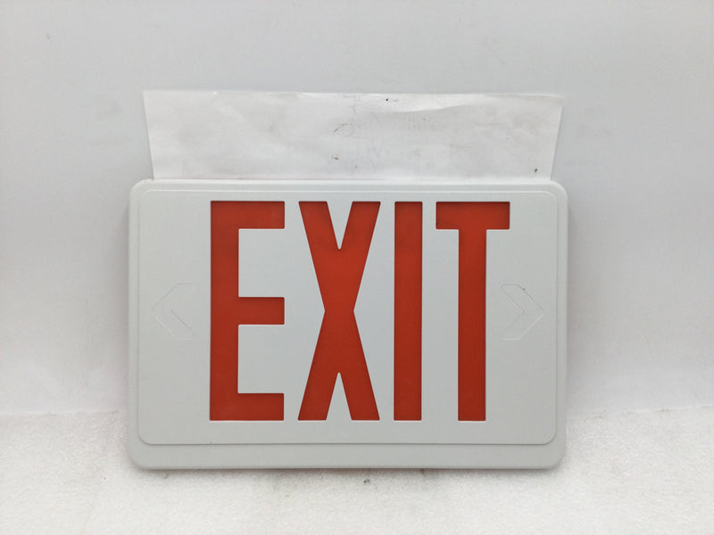 Lot of 3 Mixed Brands Exit Light Cover Only White w/Red Lettering 12" W X 8" T