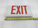Lot of 3 Mixed Brands Exit Light Cover Only White w/Red Lettering 12" W X 8" T