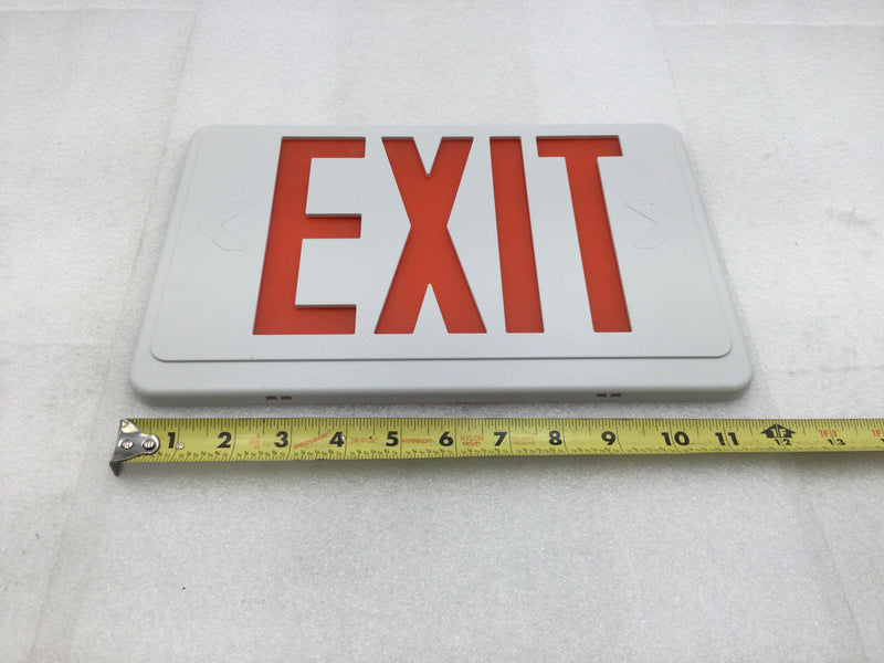 Lot of 3 Mixed Brands Exit Light Cover Only White w/Red Lettering 12" W X 8" T