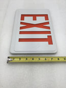 Lot of 3 Mixed Brands Exit Light Cover Only White w/Red Lettering 12" W X 8" T
