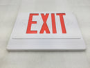 Lot of 2 Mixed Brands Exit Light Cover Only White w/Red Lettering 13" W X 10" T
